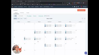 Using HubSpots content calendar to schedule social posts [upl. by Goober]