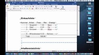 Microsoft Word 2016 Mac 151 Einführung Tabulator [upl. by Farrell883]