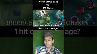 Cecilion Stack 99999 VS 1000 Minion  Siapa Menang 🤔 mobilelegends mlbb mobilelegendsid [upl. by Zzabahs]