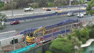 Warringah Freeway Upgrade time lapse  Friday 01 November 2024 [upl. by Chadabe]