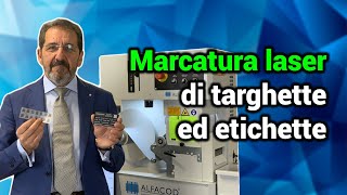 MARCATURA LASER  come stampare targhette metalliche ed etichette resistenti AXC 9 [upl. by Hamel617]