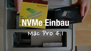 Mac Pro 41 und 51 mit NVMe M2 SSD aufrüsten Mojave Neuinstallation [upl. by Dlonra]