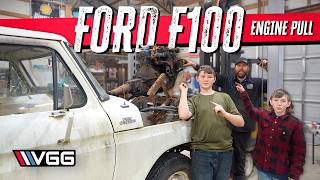 ABANDONED To RESTORED Rebuilding A Ford F100  Part 1 Engine Removal amp Diagnosis [upl. by Etyam828]