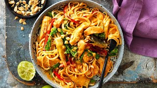 Thai Red Curry Chicken Noodles [upl. by Lachus357]