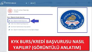 SON DAKİKAKYK BURS KREDİ BAŞVURUSU BAŞLADI  BURS KREDİ BAŞVURUSU NASIL YAPILIRGÖRÜNTÜLÜ ANLATIM [upl. by Ameline]