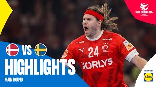 LAST SECOND DRAMA 🤯😵‍💫  Denmark vs Sweden  Highlights  Mens EHF EURO 2024 [upl. by Vookles]