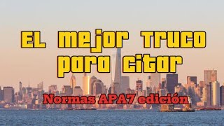 🟠 CITAS y REFERENCIAS APA 7ma edición  Normas APA séptima ed [upl. by Magdala]