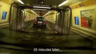 Driving the Channel Tunnel  Folkestone to Calais [upl. by Nosmoht]