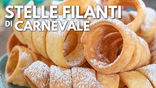 STELLE FILANTI DOLCI DI CARNEVALE Ricetta Facile  Fatto in Casa da Benedetta [upl. by Notserp978]