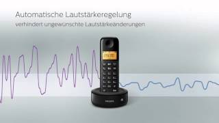 Philips schnurlose Telefone mit und ohne Anrufbeantworter D1301 amp D1351  Philips Sound [upl. by Colly]