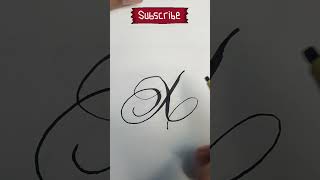 Letter quotXquot Fancy Calligraphy  Worlds Best Writing calligraphy writing styling [upl. by Naujyt]