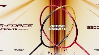 lining G  Force 5800 Superlite Badminton Racket Unboxing [upl. by Dimond]