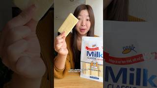 Trying Milk Rice Snacks milk snack asiansnacks [upl. by Stacee591]