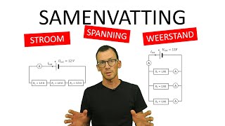 natuurkunde uitgelegd STROOM SPANNING EN WEERSTAND BIJ SERIE EN PARALLEL [upl. by Guise]