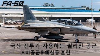 단독 영상 필리핀 한국제 FA50 X 미공군 F16 전투기 훈련 영상 [upl. by Posehn]