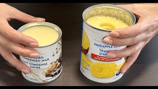 Whisk condensed milk with pineapple Incredible Summer Dessert [upl. by Sina683]