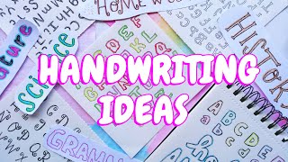 DIFFERENT HANDWRITING STYLES for SCHOOL PROJECTS 🌜 CUTE WAYS TO WRITE LETTERS and TITLES [upl. by Thorsten]