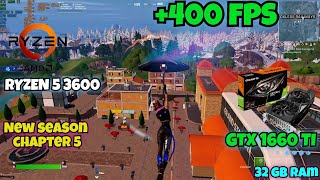 Chapter 5 Fortnite FPS TEST on GTX 1660Ti and RYZEN 5 3600Performance Mode1080Pbenchmark32gb ram [upl. by Boswell]