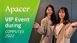 Booth Tour Guide  Apacers VIP Event during COMPUTEX 2022 [upl. by Reteip]