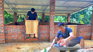 The process of completing 100 of the solid brick pig pen Preparing to raise pigs for sale [upl. by Atiniuq979]