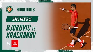 Djokovic vs Khachanov Quarterfinal Highlights  RolandGarros 2023 [upl. by Eihtur]