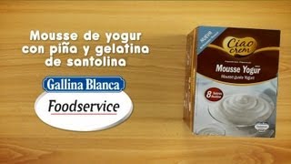 Receta Mousse de yogur con piña y gelatina de santolina [upl. by Schlicher259]