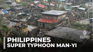 Trail of destruction as Super Typhoon Manyi lashes the Philippines [upl. by Froehlich840]