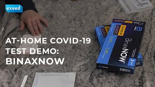 AtHome COVID19 Test Demo BinaxNOW [upl. by Amikat]