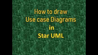 How to draw Usecase diagrams in StarUML  UML [upl. by Dranel510]