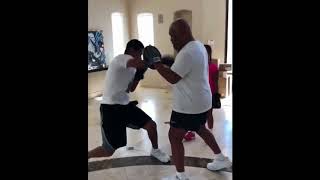 MIKE TYSONs Son Miguel Tyson in Training  Looks Like Hes Got Mikes Skills VIDEO [upl. by Kendal84]