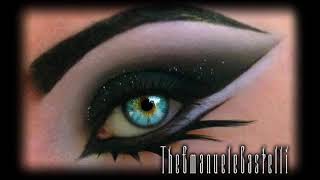 Arabic Black Smoky Eyes with Glitter  Dramatic Make Up Tutorial ft Illamasqua [upl. by Rinee]