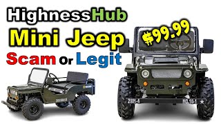 Highness Hub Mini Jeep AKA Massimo Motor Mini 125 Go Kart 125cc scam explained [upl. by Aysab831]