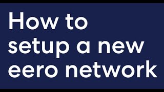 How to setup a new eero network [upl. by Luahs]