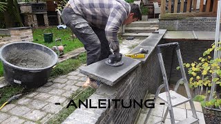 Mauerabdeckplatten kleben  Anleitung [upl. by Naj]