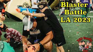 Blaster Battle inside SoFi Stadium  JEBB LA 2  DampD Family Vlogs [upl. by Reiniar33]