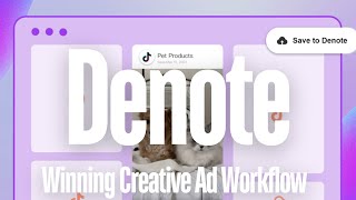 How to make winning ad creatives for any product with Denote [upl. by Atinev637]