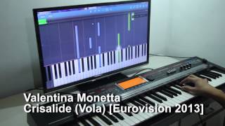 Learning to play Crisalide Vola Eurovision 2013 by Valentina Monetta on the piano with Synthesia [upl. by Nikola320]