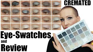 Jeffree Star CREMATED Palette  EYE SWATCHES and Review [upl. by Assetal]