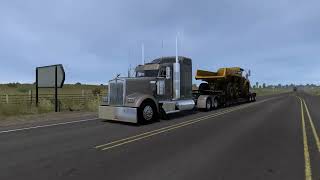 Kenworth 525 CUMMINS ISX Straight Pipe Hauling Heavy Equipment [upl. by Deborah]