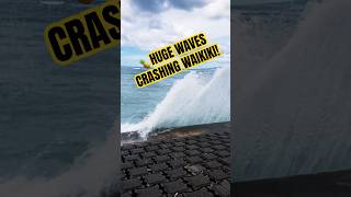 💥HUGE WAVES CREATE NATURAL WATER SHOW IN WAIKIKI shorts [upl. by Naujled]