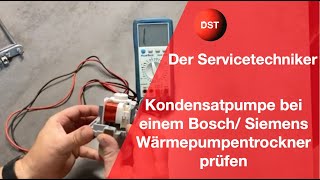 Kondensatpumpe bei einem Bosch Siemens Wärmepumpentrockner prüfen [upl. by Laban558]