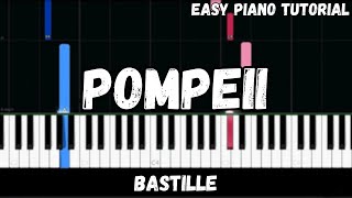 Bastille  Pompeii Easy Piano Tutorial [upl. by Hirz]