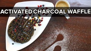 Black Belgian Waffles made with Activated Coconut Charcoal [upl. by Stilwell]