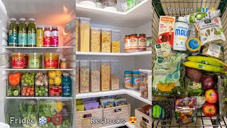 Fridge Restock  Organization and restocking Tiktoks Compilation  ASMR [upl. by Eniagrom]