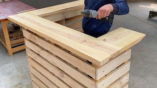 Creative Uses for Old Used Wood Pallets  These Rustic Bar Ideas Will Make You Want One of Your Own [upl. by Donal681]