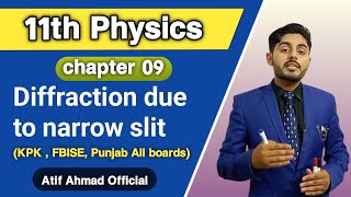 Diffraction due to narrow slit class 11  Fraunhofer Diffraction class 11  single slit diffraction [upl. by Bonn]