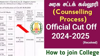 govt Law college official Cut off marks  Law college admission cut off marks  5 Year ballb cut off [upl. by Lennahs]