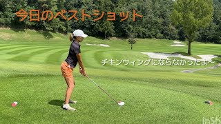 チキンウィング改善のコツ❗️＃ゴルフ＃ラウンド動画＃ゴルフ女子 [upl. by Natanhoj]