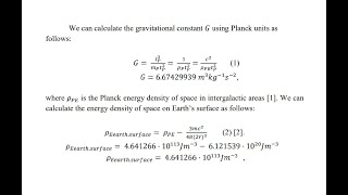 Gravitational constant G is defined by Planck energy density and has same value in entire universe [upl. by Gaskins939]