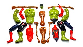 AVENGERS TOYS ASSEMLBE SUPERHERO SPIDERMAN SIRENHEAD AND HULK SMASH [upl. by Neilson332]